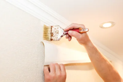 Pose de papier peint à Aviron — revêtements muraux et toiles de verre
